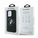 Karl Lagerfeld KLHMP16XSCMKCRHK iPhone 16 Pro Max czarny/black HC MagSafe Silicone KC Heads Ring