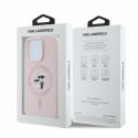 Karl Lagerfeld KLHMP16XSCMKCRHP iPhone 16 Pro Max różowy/pink HC MagSafe Silicone KC Heads Ring