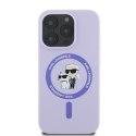 Karl Lagerfeld KLHMP16XSCMKCRHU iPhone 16 Pro Max fioletowy/purple HC MagSafe Silicone KC Heads Ring