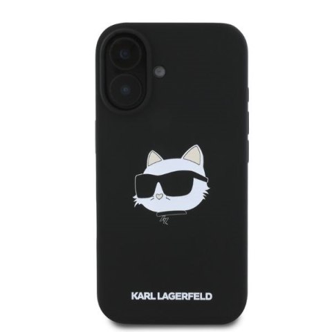 Karl Lagerfeld KLHMP16SSCHPPLK iPhone 16 czarny/black HC MagSafe Sil Choupette Head Print