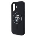 Karl Lagerfeld KLHMP16SSCMKCRHK iPhone 16 czarny/black HC MagSafe Silicone KC Heads Ring