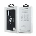 Karl Lagerfeld KLHMP16SSCMKCRHK iPhone 16 czarny/black HC MagSafe Silicone KC Heads Ring