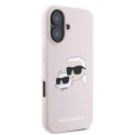 Karl Lagerfeld KLHMP16SSKCHPPLP iPhone 16 różowy/pink HC MagSafe Sil Double Heads Print