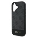 Guess GUHCP16MG4GLGR iPhone 16 Plus szary/grey HC PC/TPU 4G PU Bottom Stripe