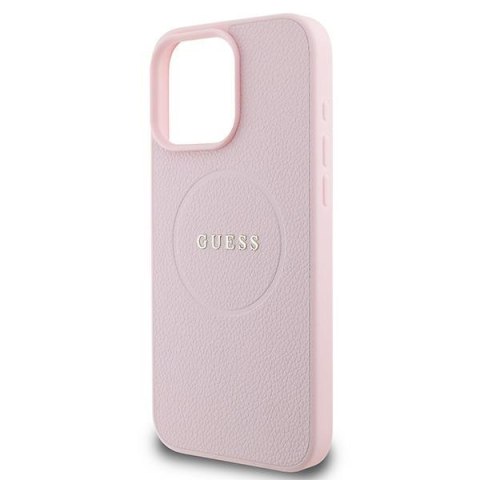 Guess GUHMP15XPGHSMMP iPhone 15 Pro Max 6.7" różowy/pink hardcase Grained Ring MagSafe