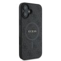 Guess GUHMP16MG4GFRK iPhone 16 Plus czarny/black MagSafe PU 4G Ring Classic Logo