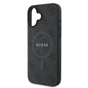 Guess GUHMP16MG4GFRK iPhone 16 Plus czarny/black MagSafe PU 4G Ring Classic Logo