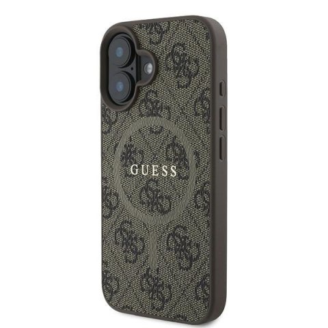 Guess GUHMP16MG4GFRW iPhone 16 Plus brązowy/brown hardcase 4G Ring Classic Logo MagSafe