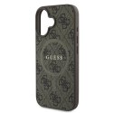 Guess GUHMP16MG4GFRW iPhone 16 Plus brązowy/brown MagSafe PU 4G Ring Classic Logo