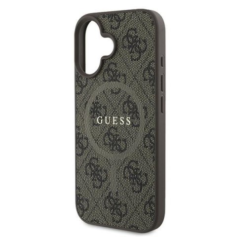 Guess GUHMP16MG4GFRW iPhone 16 Plus brązowy/brown hardcase 4G Ring Classic Logo MagSafe
