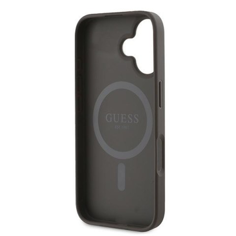 Guess GUHMP16MP4RPSW iPhone 16 Plus brązowy/brown MagSafe 4G Printed Stripes