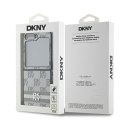 DKNY nakładka do Samsung Galaxy Z Flip6 DK000223 beżowa Chequered Pattern Printed Stripes