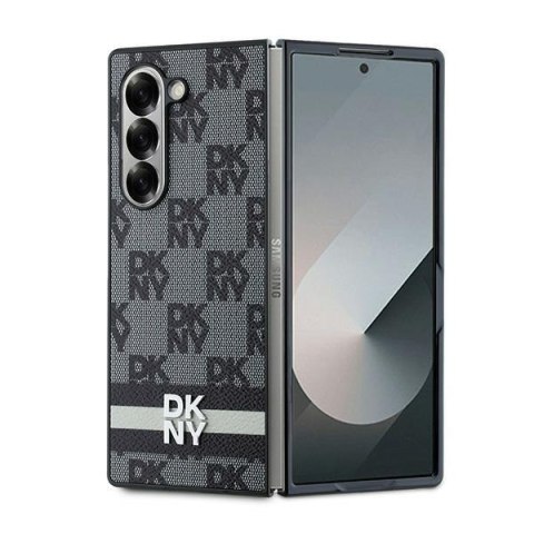 DKNY nakładka do Samsung Galaxy Z Fold6 DK000228 czarna Chequered Pattern Printed Stripes