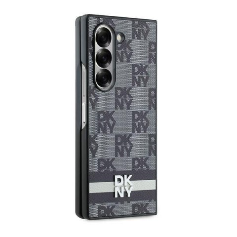 DKNY nakładka do Samsung Galaxy Z Fold6 DK000228 czarna Chequered Pattern Printed Stripes