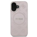 Guess GUHMP16MPSAPSMEP iPhone 16 Plus różowy/pink HC MagSafe Safiano Peony Classic Logo