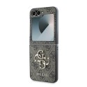 Guess nakładka do Samsung Galaxy Z Flip6 GUE003739 brązowa 4G Metal Logo