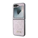 Guess nakładka do Samsung Galaxy Z Flip6 GUE003747 różowa 4G Glitter Script