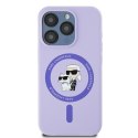 Karl Lagerfeld KLHMP15LSCMKCRHU iPhone 15 Pro 6.1" fioletowy/purple HC MagSafe Silicone KC Heads Ring