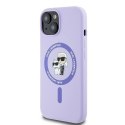 Karl Lagerfeld KLHMP15SSCMKCRHU iPhone 15 6.1" fioletowy/purple HC MagSafe Silicone KC Heads Ring