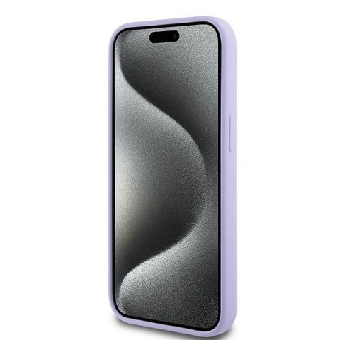 Karl Lagerfeld KLHMP15SSCMKCRHU iPhone 15 6.1" fioletowy/purple hardcase Silicone Karl&Choupette Heads Ring MagSafe