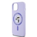 Karl Lagerfeld KLHMP15SSCMKCRHU iPhone 15 6.1" fioletowy/purple HC MagSafe Silicone KC Heads Ring