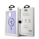 Karl Lagerfeld KLHMP15SSCMKCRHU iPhone 15 6.1" fioletowy/purple HC MagSafe Silicone KC Heads Ring