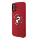 Karl Lagerfeld KLHMP16MSCMKCRHR iPhone 16 Plus czerwony/red HC MagSafe Silicone KC Heads Ring