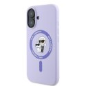 Karl Lagerfeld KLHMP16MSCMKCRHU iPhone 16 Plus fioletowy/purple HC MagSafe Silicone KC Heads Ring