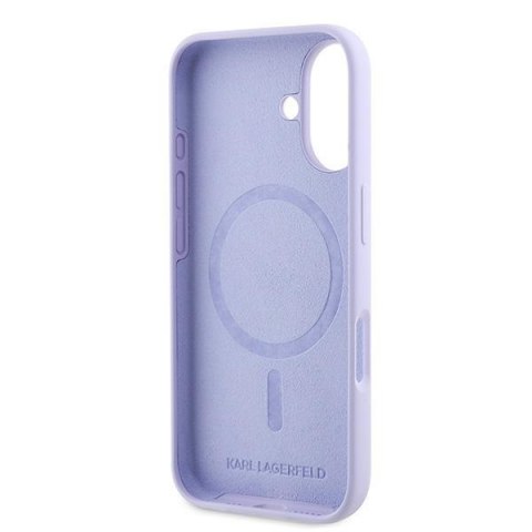 Karl Lagerfeld KLHMP16MSCMKCRHU iPhone 16 Plus 6.7" fioletowy/purple hardcase Silicone Karl&Choupette Ring MagSafe