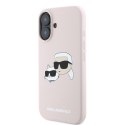 Karl Lagerfeld KLHMP16MSKCHPPLP iPhone 16 Plus różowy/pink HC MagSafe Sil Double Heads Print