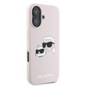 Karl Lagerfeld KLHMP16MSKCHPPLP iPhone 16 Plus różowy/pink HC MagSafe Sil Double Heads Print