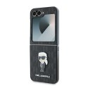 Karl Lagerfeld nakładka do Samsung Galaxy Z Flip6 KF002201 czarna Saffiano Monogram Ikonik Pin