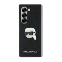 Karl Lagerfeld nakładka do Samsung Galaxy Z Fold6 KF002202 czarna Saffiano Monogram Head Pin