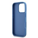 Guess GUHCP16XP4TDPB iPhone 16 Pro Max 6.9" niebieski/blue hardcase Leather 4G Triangle Strass MagSafe