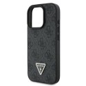 Guess GUHCP16XP4TDPK iPhone 16 Pro Max 6.9" czarny/black hardcase Leather 4G Triangle Strass MagSafe