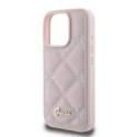 Guess GUHCP16XPSQSQSP iPhone 16 Pro Max 6.9" różowy/pink hardcase Quilted Metal Logo