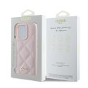 Guess GUHCP16XPSQSQSP iPhone 16 Pro Max 6.9" różowy/pink hardcase Quilted Metal Logo