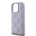 Guess GUHCP16XPSQSQSU iPhone 16 Pro Max 6.9" jasnofioletowy/light purple hardcase Quilted Metal Logo