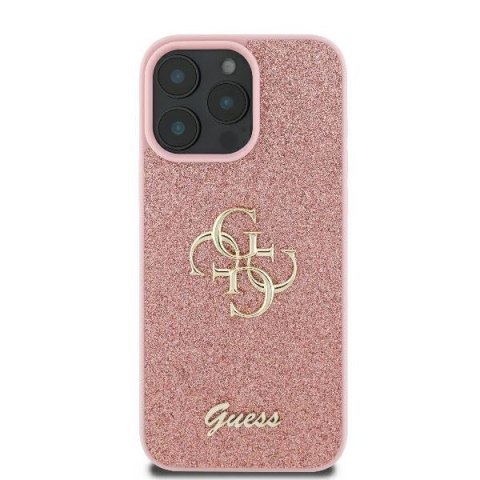Guess GUHCP16LHG4SGP iPhone 16 Pro 6.3" różowy/pink hardcase Fixed Glitter Big 4G