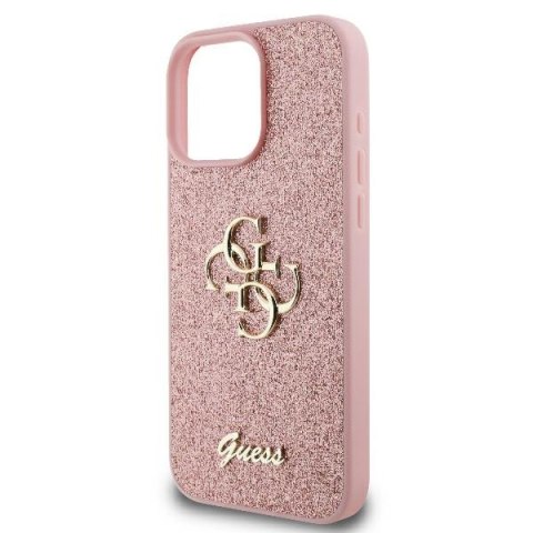 Guess GUHCP16LHG4SGP iPhone 16 Pro 6.3" różowy/pink hardcase Fixed Glitter Big 4G