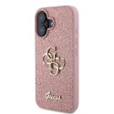 Guess GUHCP16SHG4SGP iPhone 16 6.1" różowy/pink hardcase Fixed Glitter Big 4G