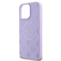 Guess GUHMP16XPSAPSMEU iPhone 16 Pro Max 6.9" purpurowy/purple hardcase Saffiano Peony Classic Logo MagSafe