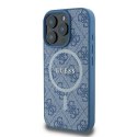 Guess GUHMP16LG4GFRB iPhone 16 Pro 6.3" niebieski/blue hardcase 4G Ring Classic Logo MagSafe