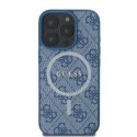 Guess GUHMP16LG4GFRB iPhone 16 Pro 6.3" niebieski/blue hardcase 4G Ring Classic Logo MagSafe