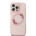 Guess GUHMP16LHFWFCP iPhone 16 Pro 6.3" różowy/pink hardcase IML Flowers Wreath MagSafe