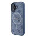 Guess GUHMP16SG4GFRB iPhone 16 6.1" niebieski/blue hardcase 4G Ring Classic Logo MagSafe