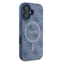 Guess GUHMP16SG4GFRB iPhone 16 6.1" niebieski/blue hardcase 4G Ring Classic Logo MagSafe