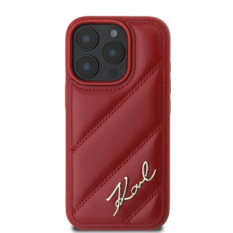Karl Lagerfeld KLHCP16XPQDSMGR iPhone16 Pro Max 6.9" czerwony/red hardcase Quilted Signature