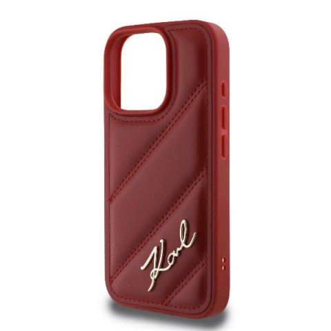 Karl Lagerfeld KLHCP16XPQDSMGR iPhone16 Pro Max 6.9" czerwony/red hardcase Quilted Signature
