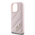 Karl Lagerfeld KLHCP16LPQDSMGP iPhone 16 Pro 6.3" różowy/pink hardcase Quilted Signature